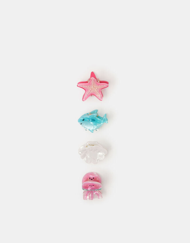 4-Pack Girls Mini Sea Life Claw Clips