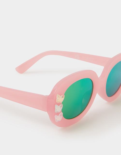 Girls Butterfly Oval Sunglasses
