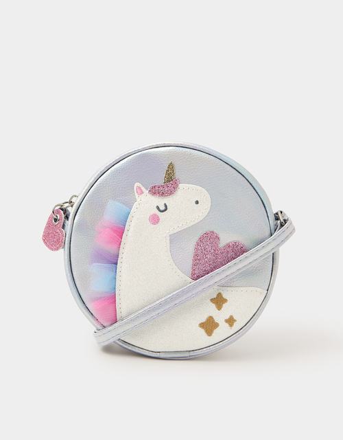 Girls Round Unicorn Crossbody Bag