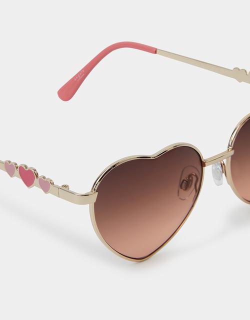 Girls Heart Metal Sunglasses
