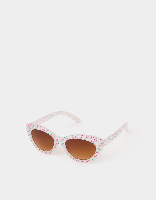 Girls Cherry Print Cat Eye Sunglasses