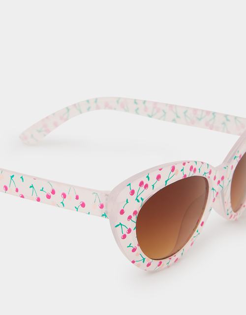 Girls Cherry Print Cat Eye Sunglasses