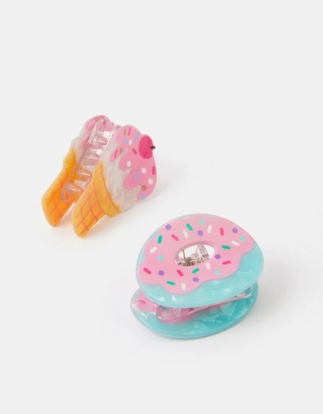 2-Pack Girls Sweet Treat Claw Clips