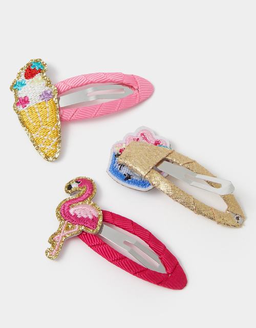 Girls Glitter Holiday Hair Clip Set