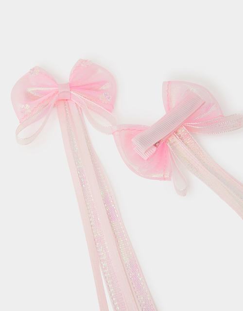 2-Pack Iridescent Bow Hair Clips