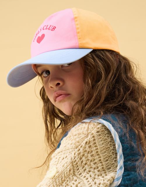 Girls Club Colourblock Baseball Cap Multi