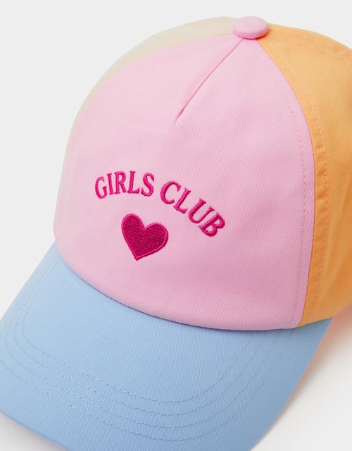 Girls Club Colourblock Baseball Cap Multi