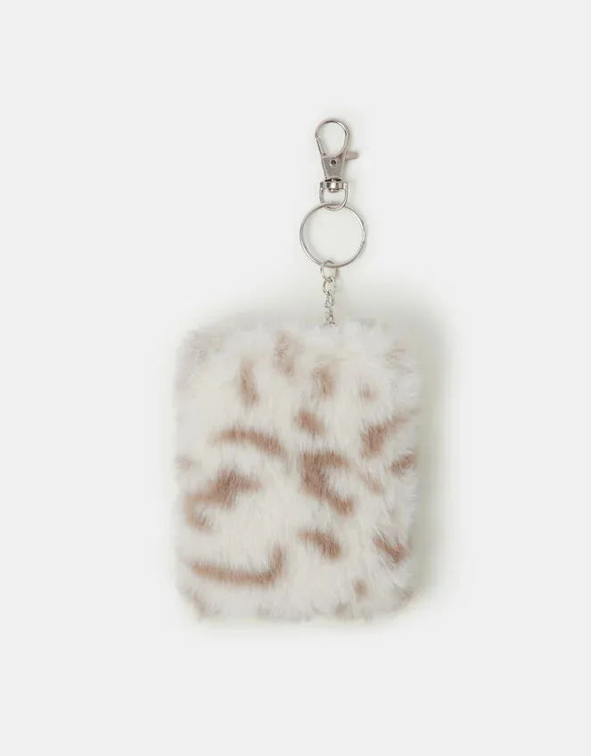 Girls Mini Fluffy Cat Keychain