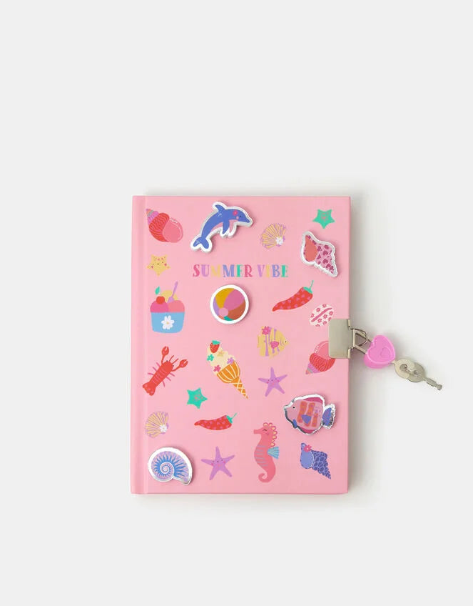 Girls Summer Vibe Lockable Notebook