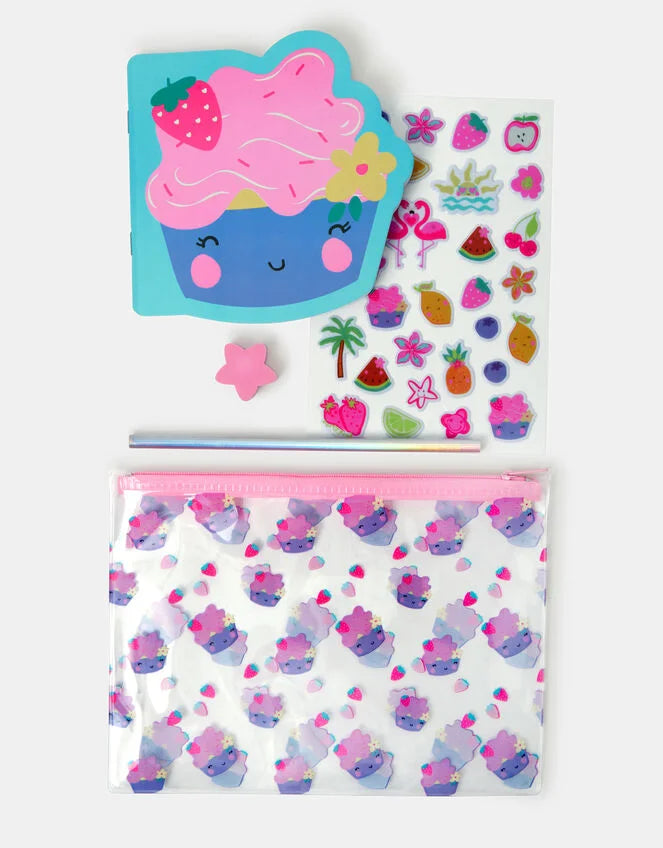 Girls Cupcake Stationery Set