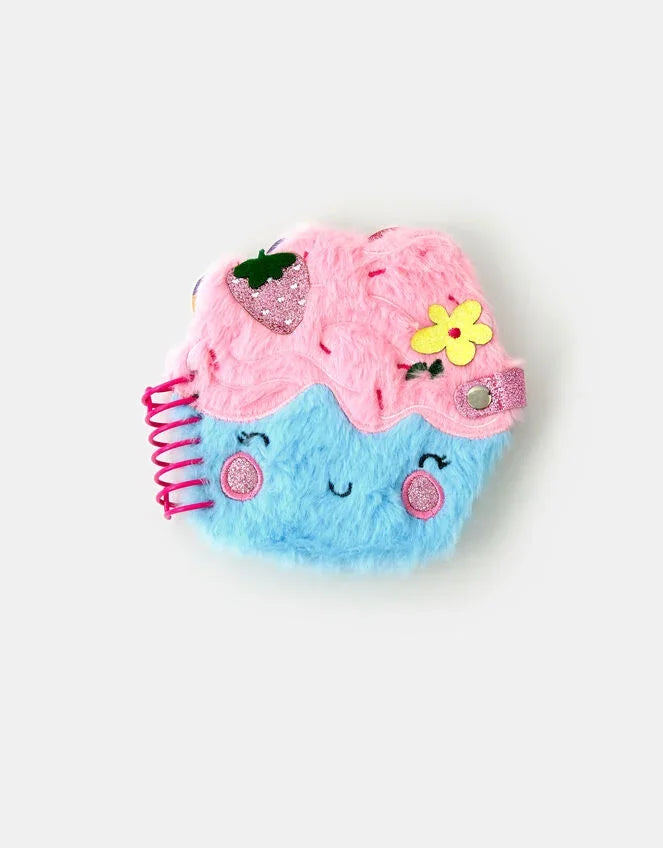Girls Fluffy Cupcake Notebook