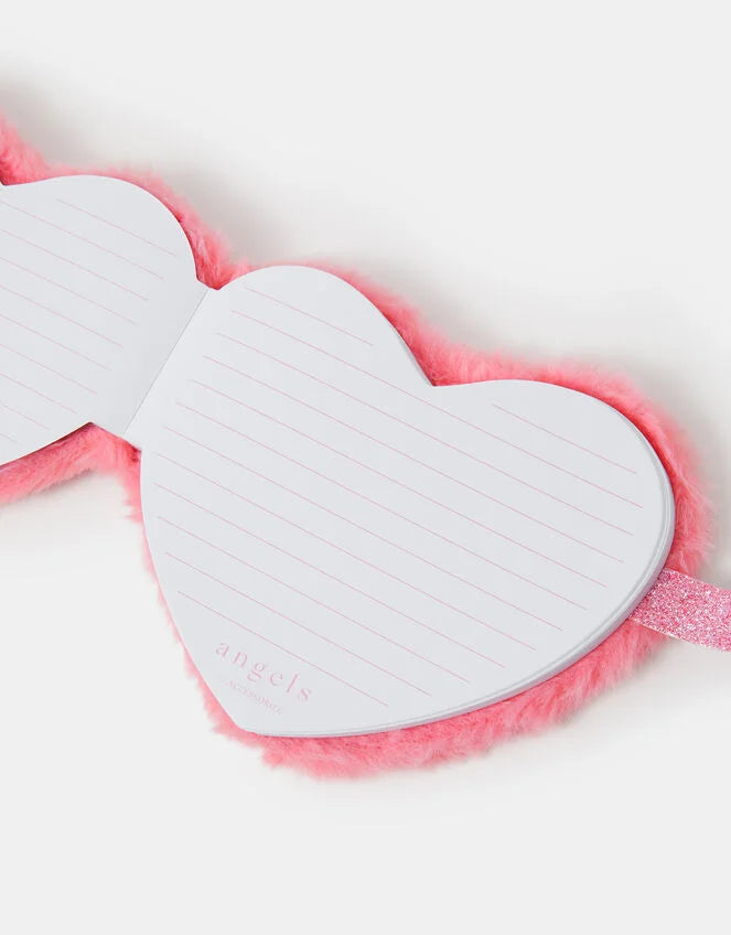 Girls Fluffy Heart Notebook