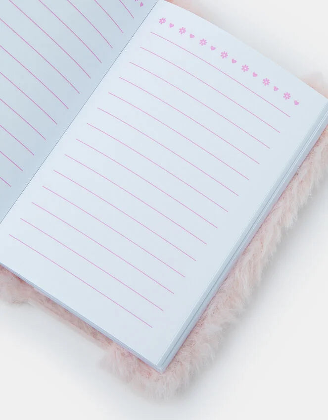 Girls Fluffy Bunny Notebook