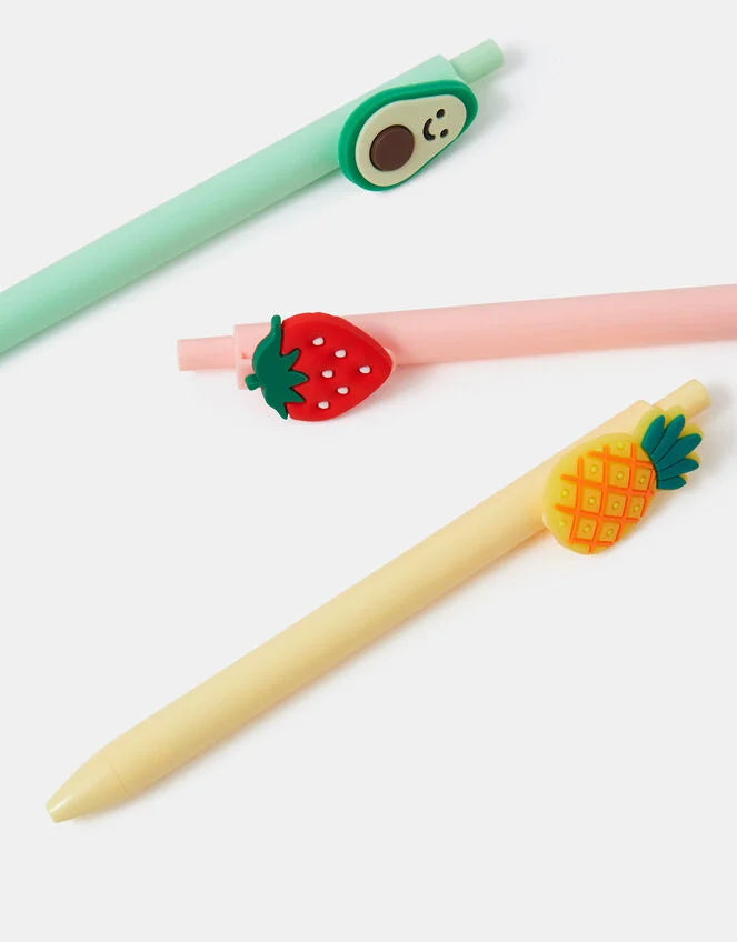 3-Pack Girls Fruit Scented Pens