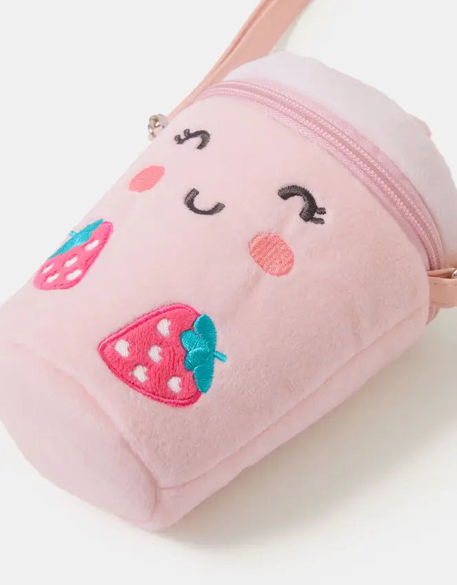 PLUSH BUBBLE TEA CROSS BODY BAG