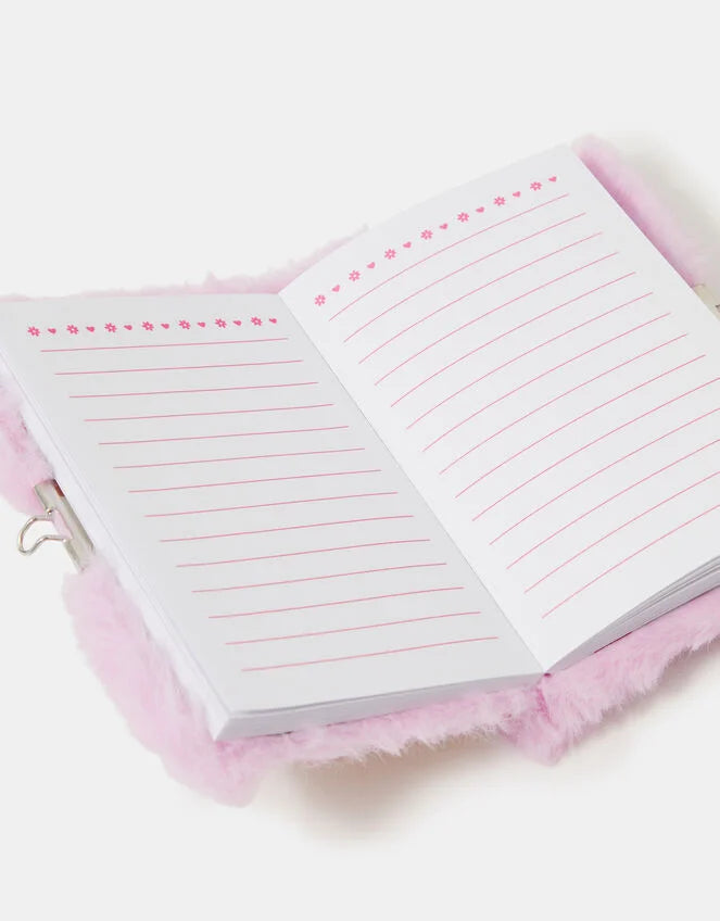 Girls Fluffy Capybara Lockable Journal
