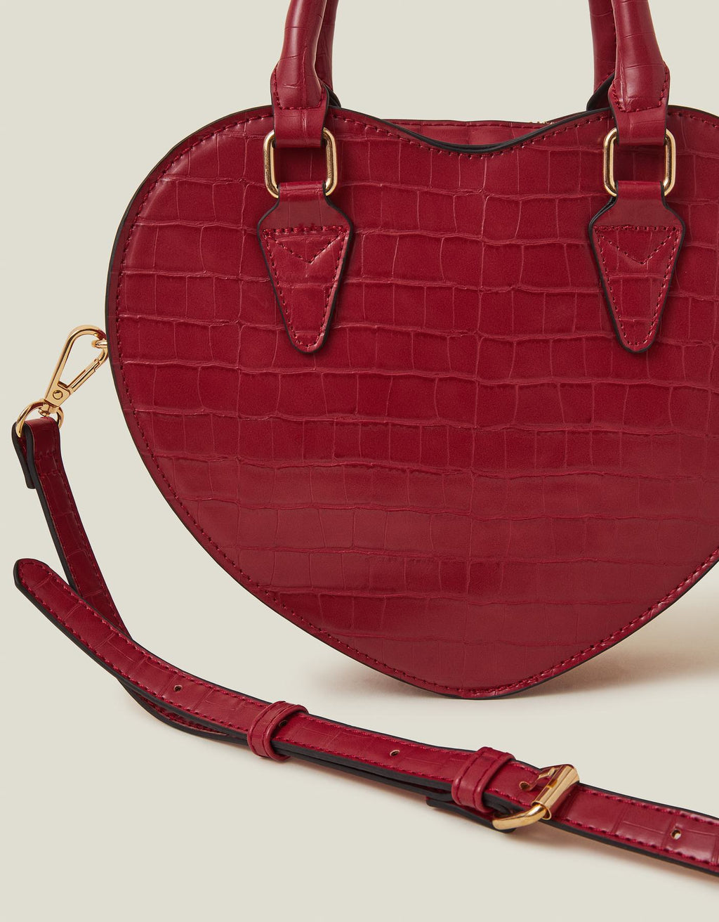 Faux Leather Heart Crossbody Bag