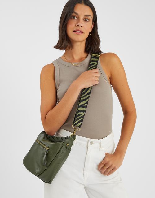 Multi Strap Crossbody Bag Green