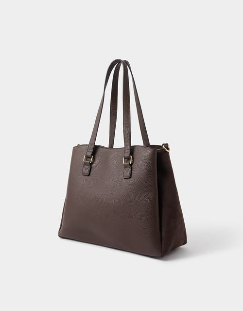 Webbing Strap Faux Leather Shoulder Bag