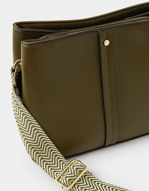 Webbing Strap Crossbody Bag Green