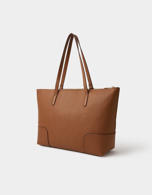 Plain Tote Bag Tan