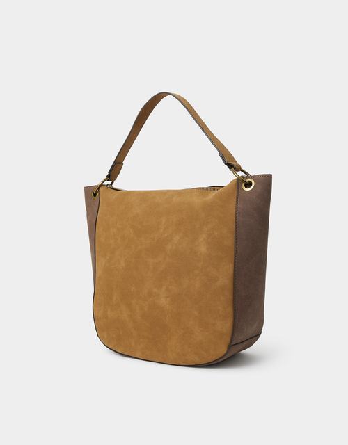 Patchwork Suedette Shoulder Bag