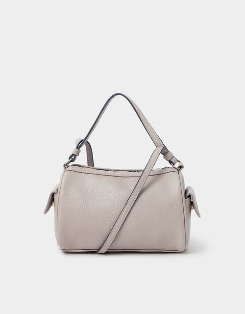 Faux Leather Crossbody Bag Brown