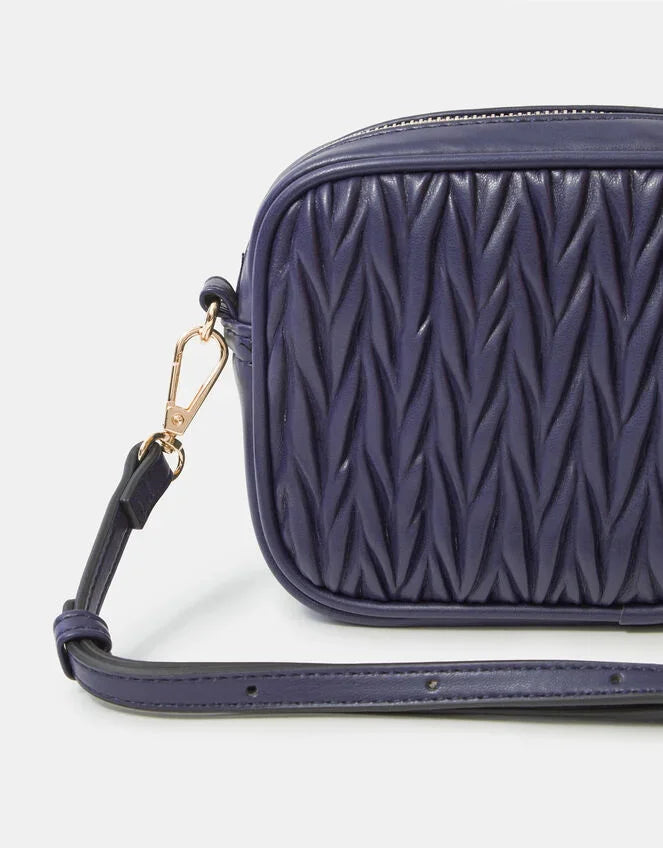 Small Quilted Crossbody Bag Blue