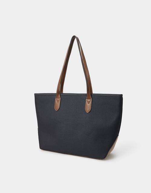 Two Tone Zip Tote Bag