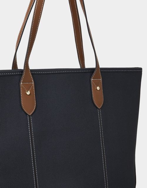 Two Tone Zip Tote Bag