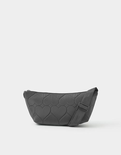 Heart Quilted Sling Crossbody Bag