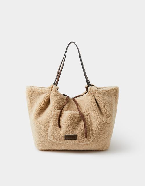 Reversible Borg Shoulder Bag