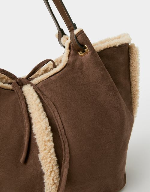 Reversible Borg Shoulder Bag