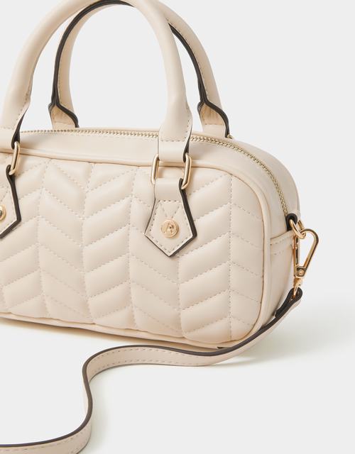 Chevron Quilted Crossbody Handbag Black