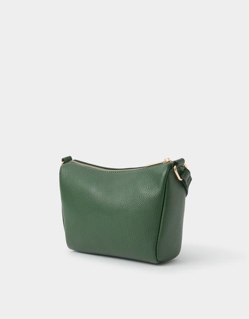 Zip Front Crossbody Bag Black