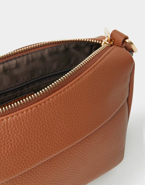 Zip Front Crossbody Bag Black