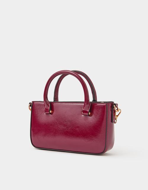 Patent Crossbody Handbag Blue