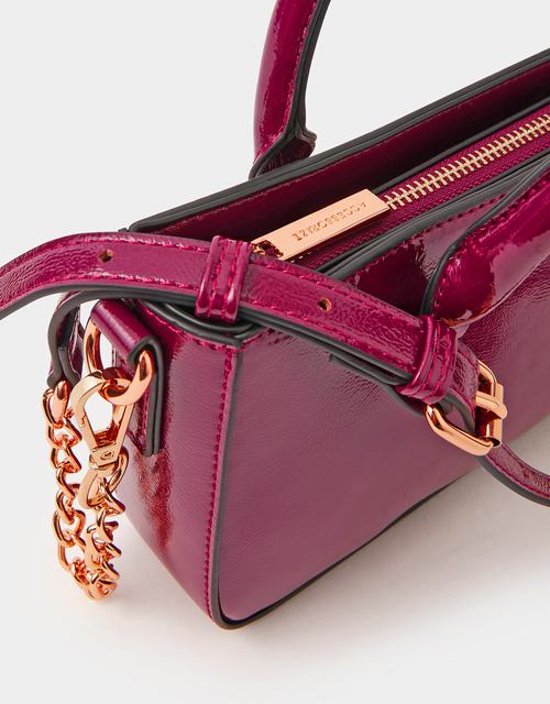 Patent Crossbody Handbag Blue