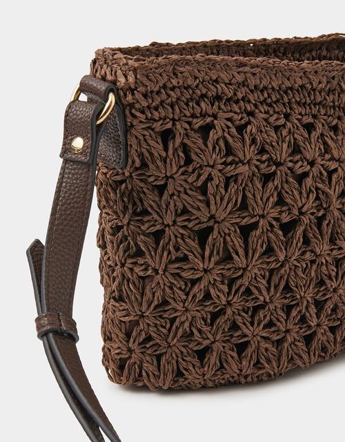 Raffia Crossbody Bag