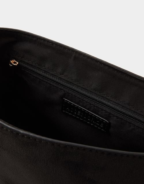 Saddle Buckle Crossbody Bag Black