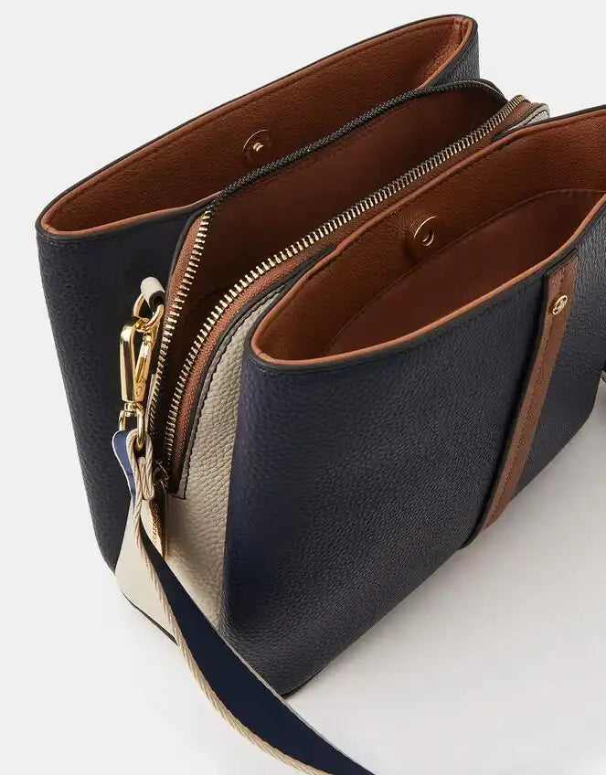 Triple Compartment Crossbody Bag