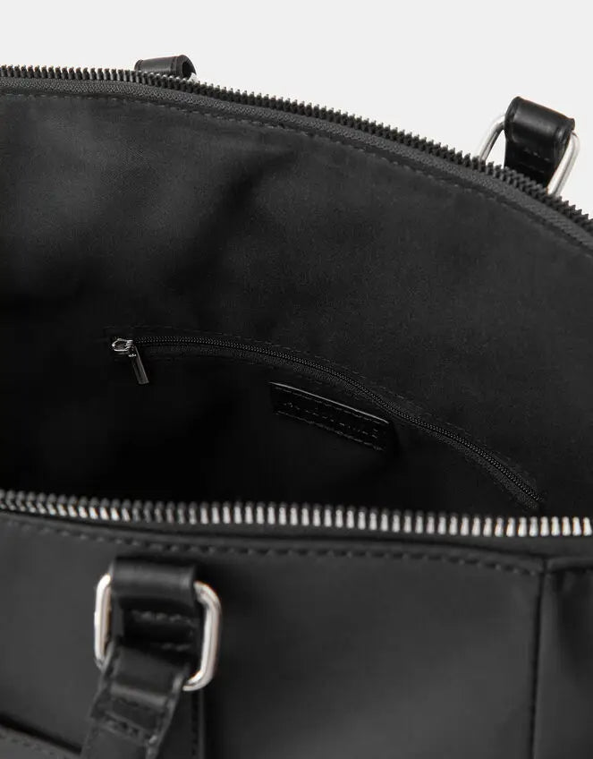 NYLON HANDLE BACKPACK - BLACK