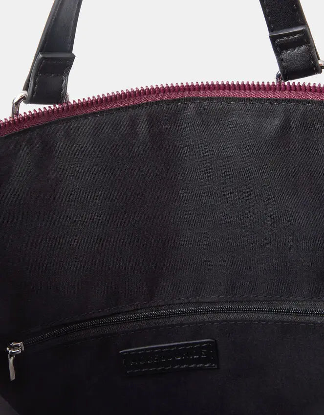 NYLON HANDLE BACKPACK - Berry