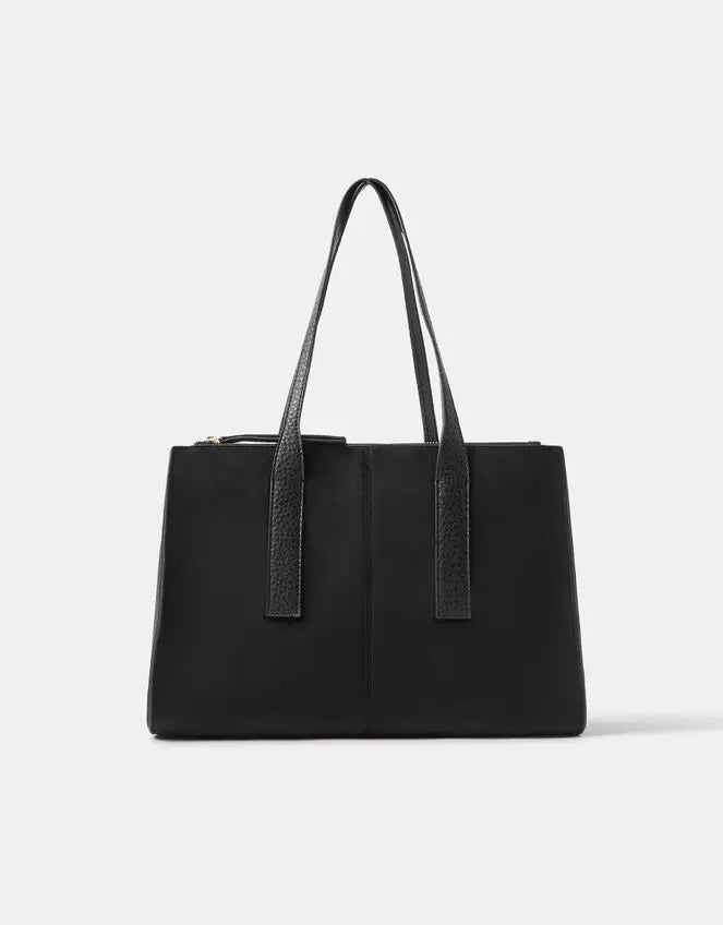 DOUBLE ZIP SHOULDER BAG