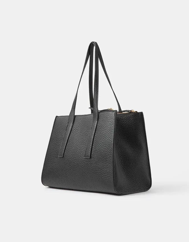 DOUBLE ZIP SHOULDER BAG