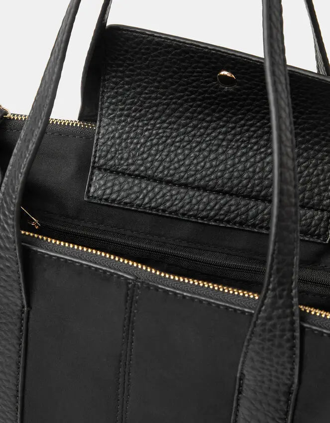 DOUBLE ZIP SHOULDER BAG