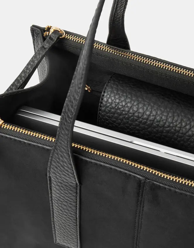 DOUBLE ZIP SHOULDER BAG