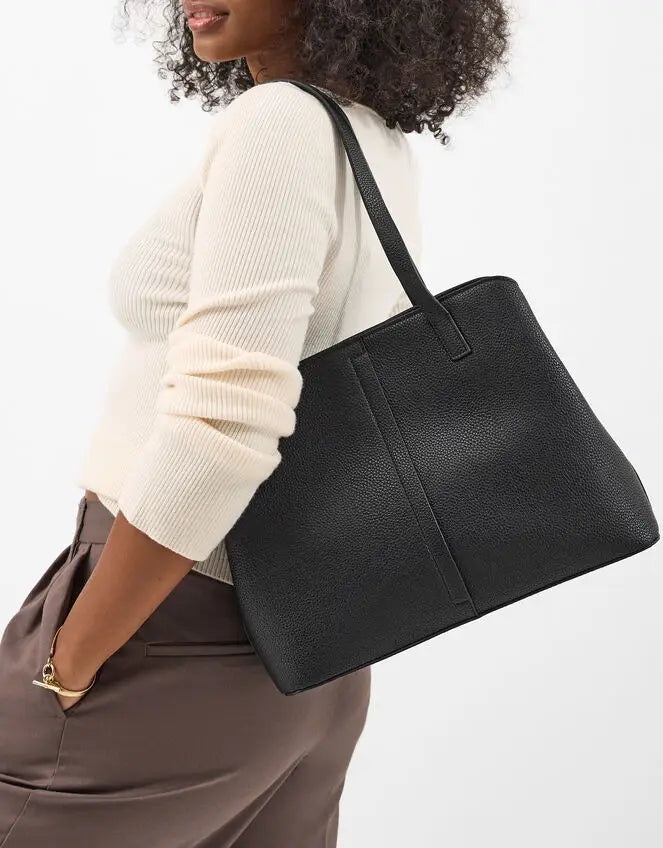 WEBBING STRAP SHOULDE - BLACK
