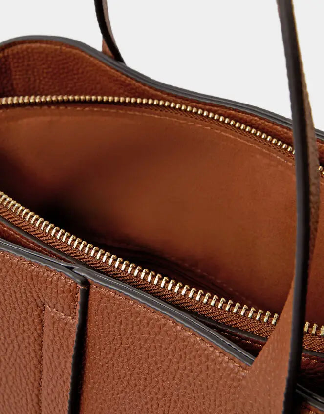 WEBBING STRAP SHOULDE - Tan