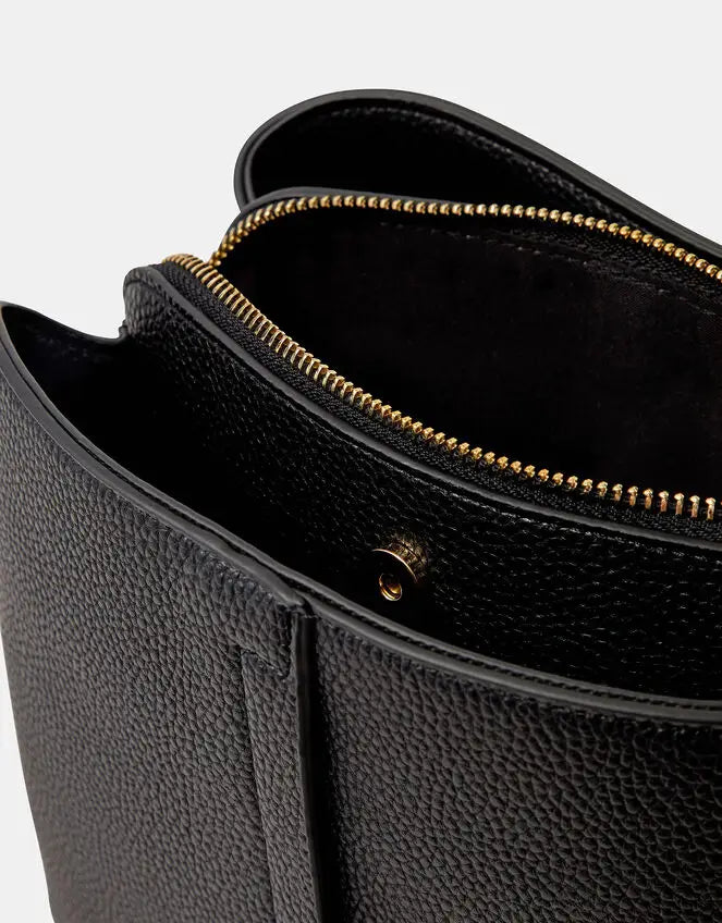 WEBBING STRAP CROSSBODY - BLACK